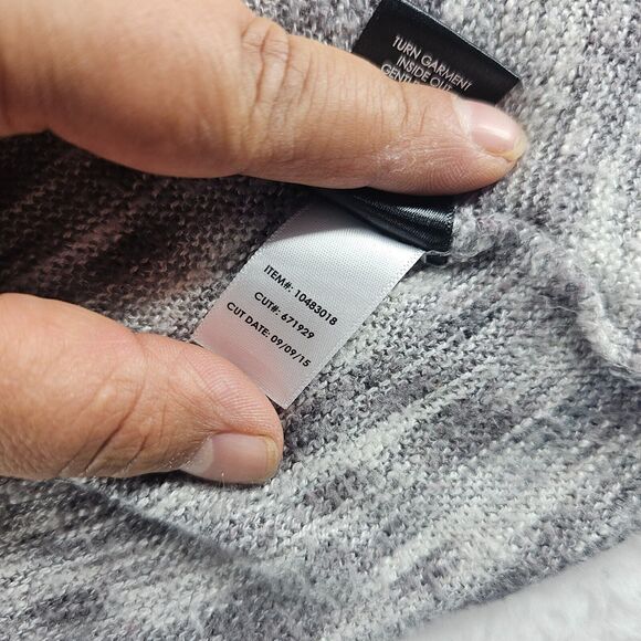 Torrid Sharkbite Duster Sweater Womens 5 Marled Gray Knit Cardigan Long Sleeve - Picture 6 of 10